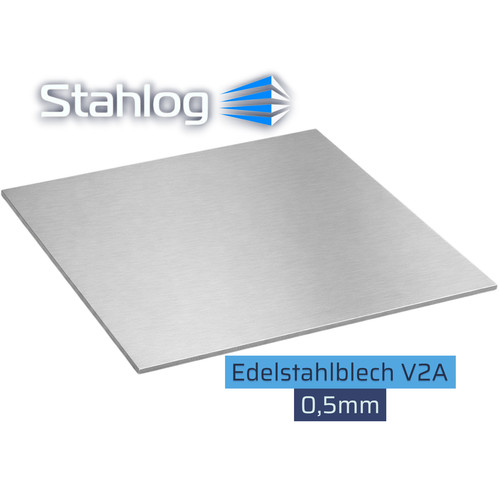 Edelstahlblech v2a - mm,