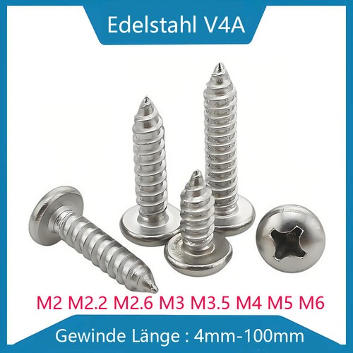 Blechschrauben edelstahl v4a - edelstahl,