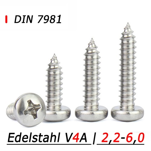 Blechschrauben edelstahl v4a - blechschrauben,